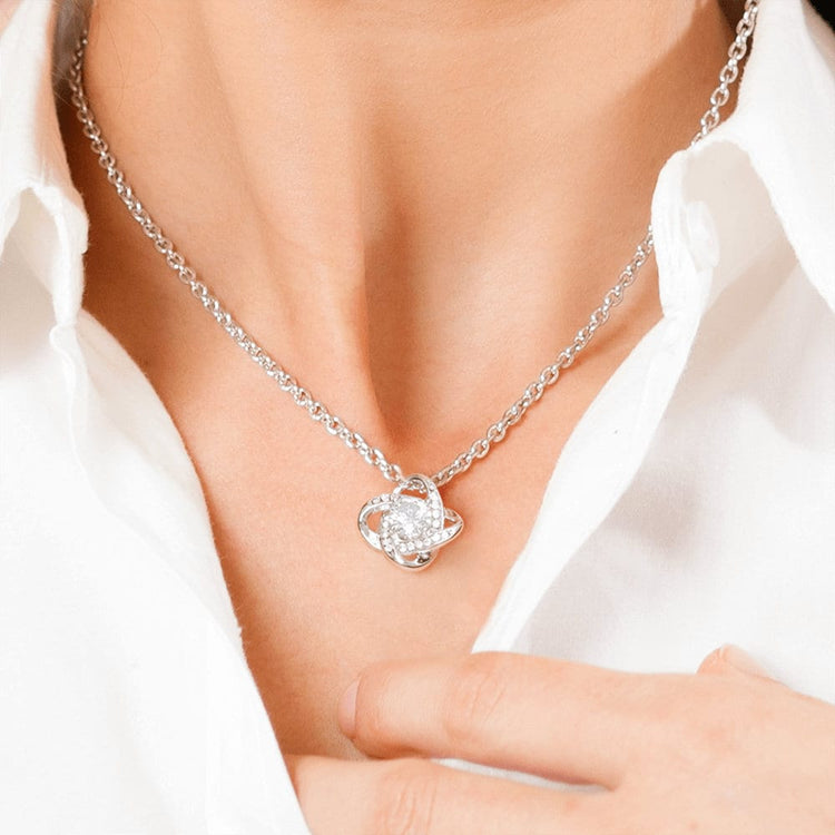 925 Sterling Silver Love Knot Necklace