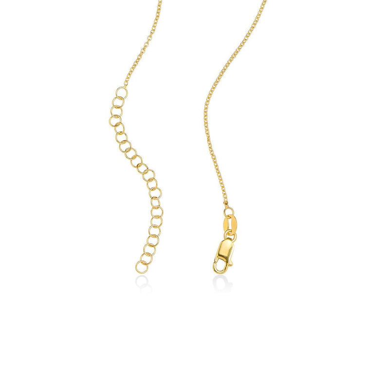 925 Sterling Silver Contour Necklace with Heart Charm and Two Names