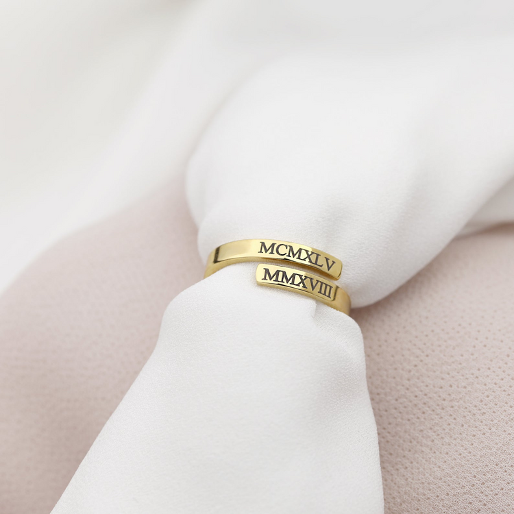 925 Sterling Silver Personalized Spiral Twist Engraved Double Names Ring, Anniversary Gift