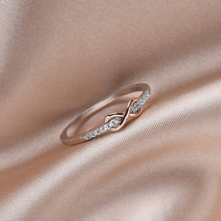 925 Sterling Silver Forever Infinity Ring Fashion Jewelry Ring
