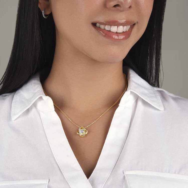 925 Sterling Silver Love Knot Necklace