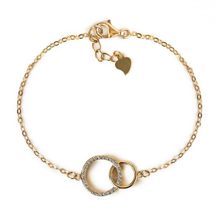 925 Sterling Silve Side By Side Or Miles Apart Bracelet, We'll Always Connect By Our Hearts