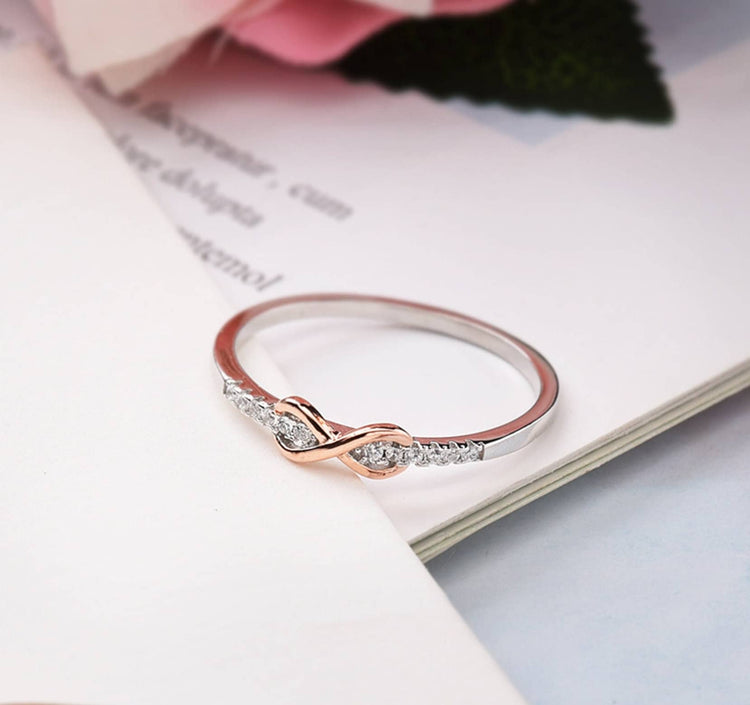 925 Sterling Silver Forever Infinity Ring Fashion Jewelry Ring