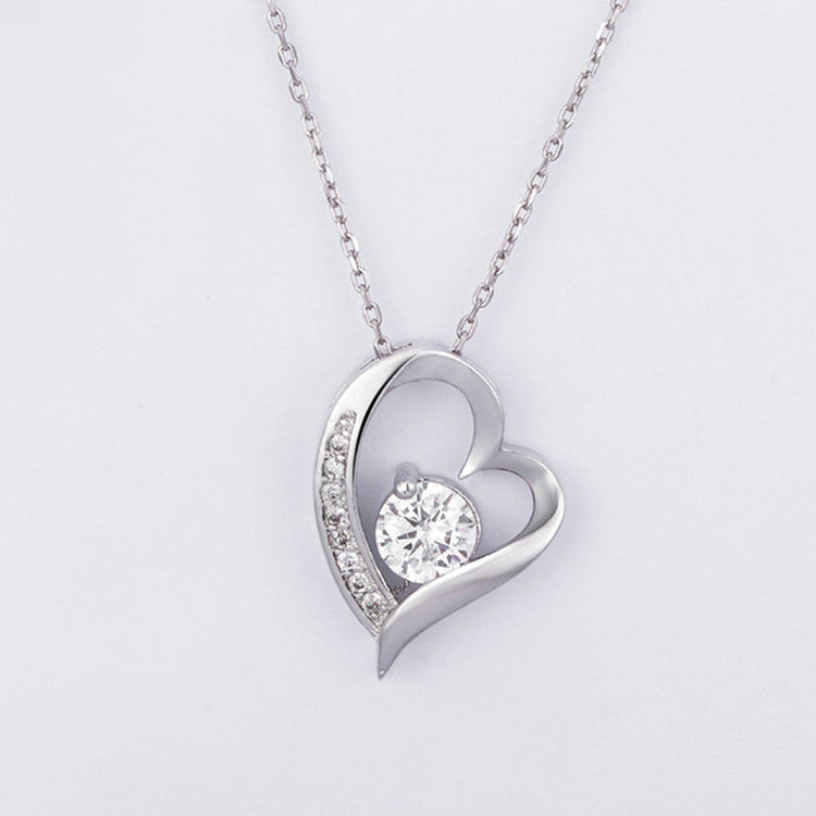 925 Sterling Silver Heart Necklace With Zirconia