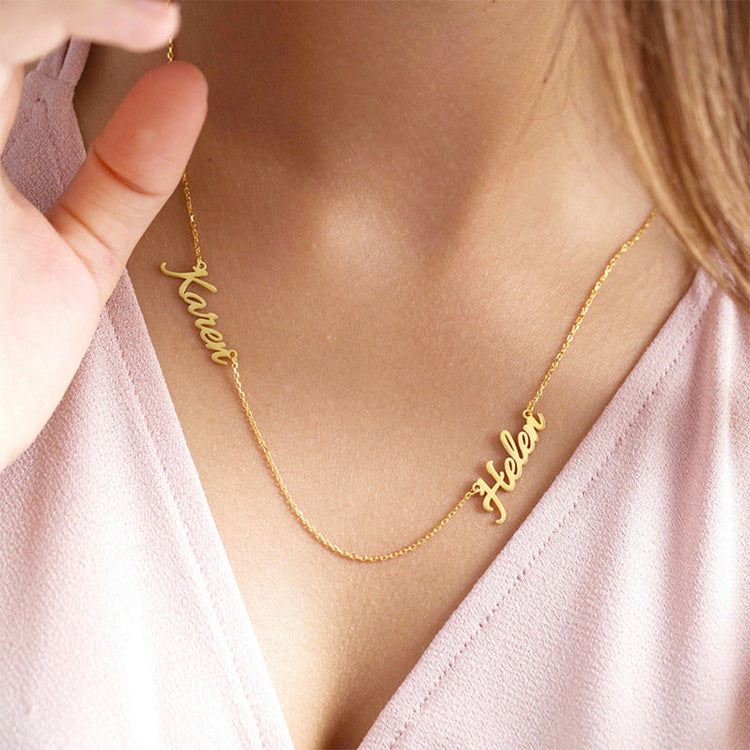 925 Sterling Silver Multiple Name Necklace, Nameplated Necklace, Gift For Her