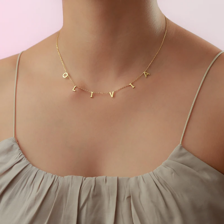 925 Sterling Silver A to Z Initial Choker Necklace Personalized Letter Name Necklace