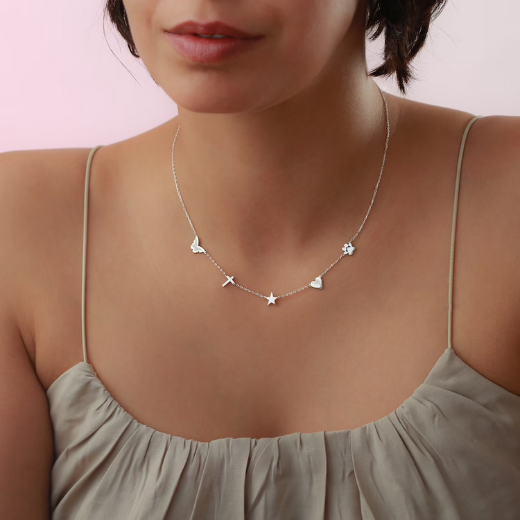 925 Sterling Silver A to Z Initial Choker Necklace Personalized Letter Name Necklace