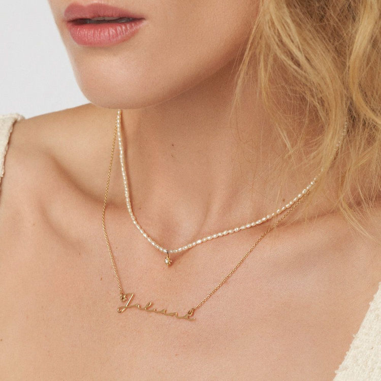 925 Sterling Silber Personal isierte Signatur Stil Name Halskette, Geschenk für Mama