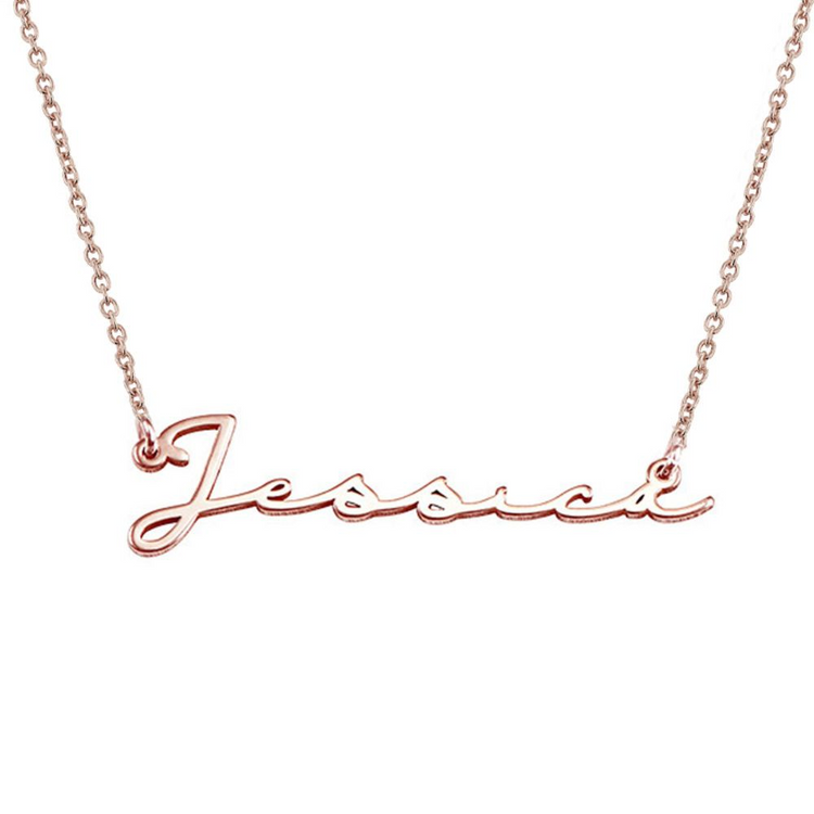 925 Sterling Silber Personal isierte Signatur Stil Name Halskette, Geschenk für Mama