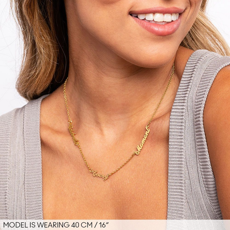 925 Sterling Silver Multiple Name Necklace Nameplated Personalized Necklace