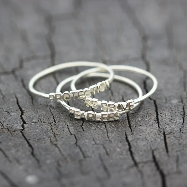 925 Sterling Silver Personalized Tiny Name Ring Nameplate Ring