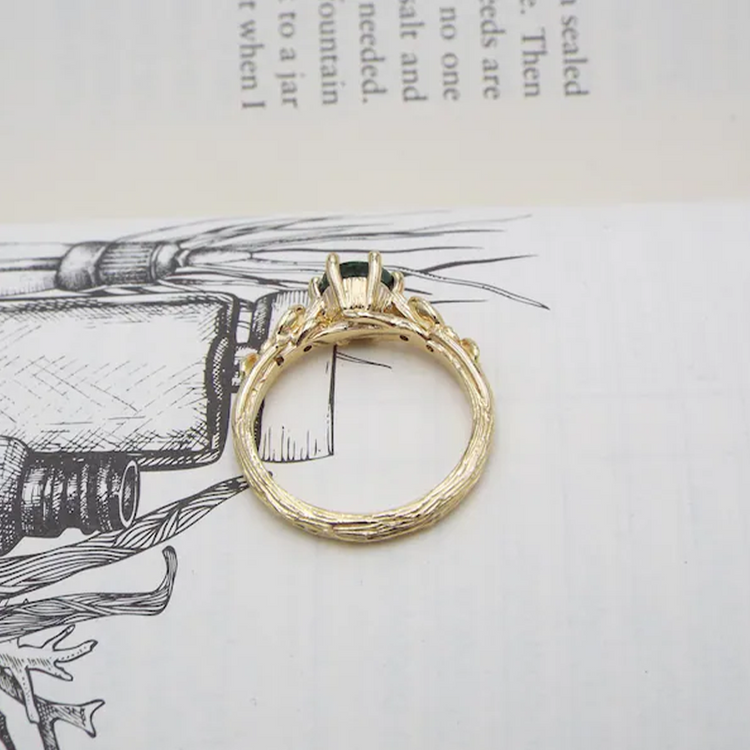925 Sterling Silver Moss Agate Bridal Set Nature Inspired Ring Unique Elven Leaf Engagement Vine Rings Fantasy Forest Ring Nature Bridal Ring