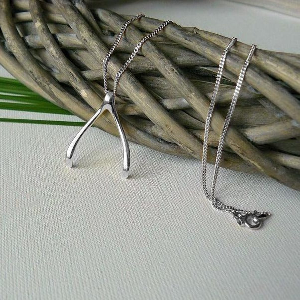 925 Sterling Silver Ring Holder Necklace Wishbone Necklace Nurse Jewelry, Ring Keeper - onlyone