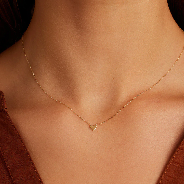 925 Sterling Silver Heart Mini Necklace