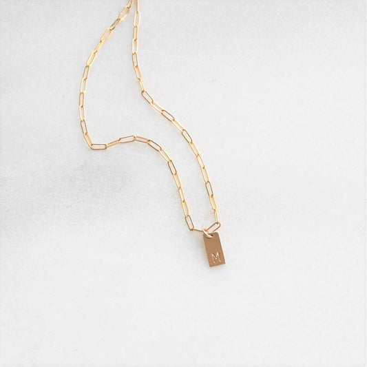 925 Sterling Silver Personalized Initial Necklace in Clip Chain