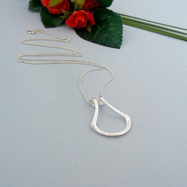 925 Sterling Silver Ring Holder Necklace Handmade Gift Nurse Jewelry Ring Keeper (Suitable for all rings up to size 8) - onlyone