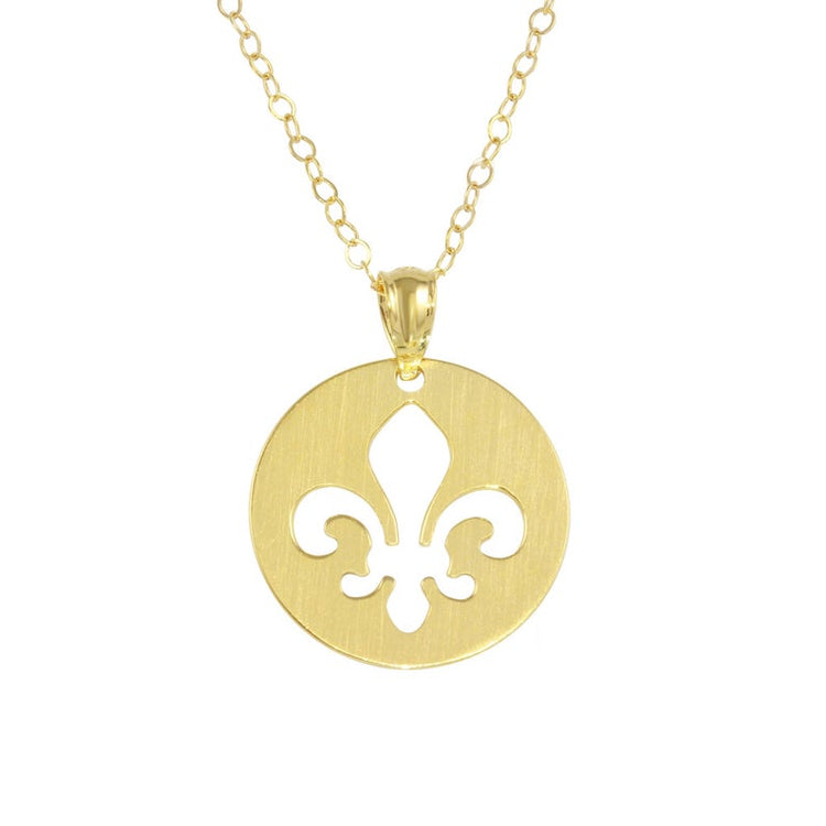 925 Sterling Silver Fleur De Lis Necklace - onlyone