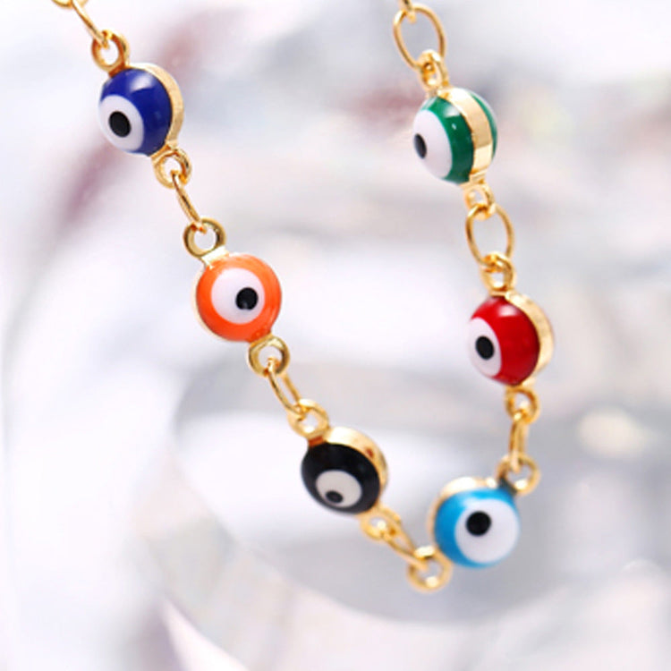 Vintage Evil Eye Anklet, Dainty Evil eye - onlyone