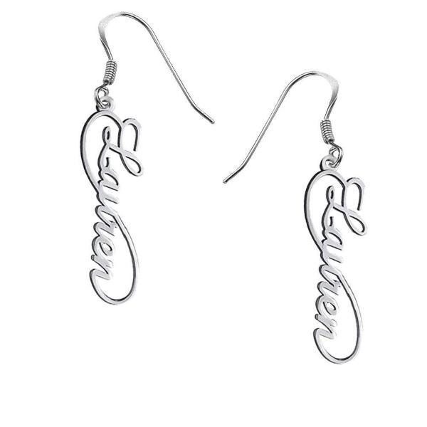 10K/14K Gold Personalized Infinity Drop Name Earrings - onlyone