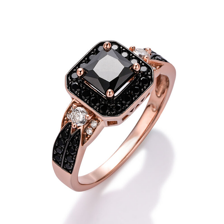 925 Sterling Silber Halo Prinzessin Cut Sterling Silber Ring