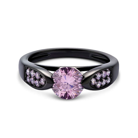 925 Sterling Silver Simple Round Cut Sterling Silver Ring