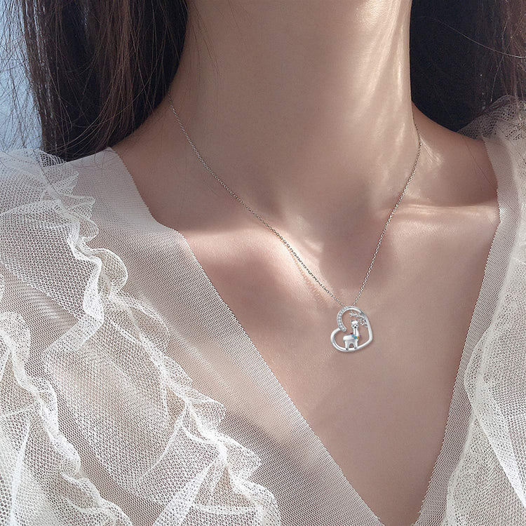 925 Sterling Silver Llama Necklace, Alpaca Pendant Necklace