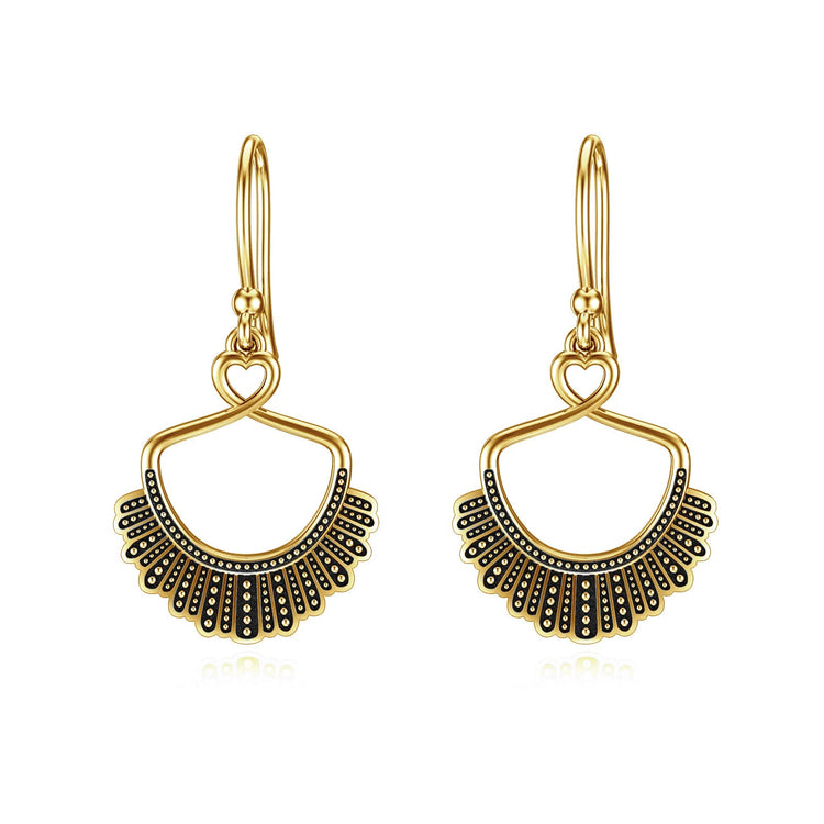 925 Sterling Silver Dissent Collar Dangle Earrings