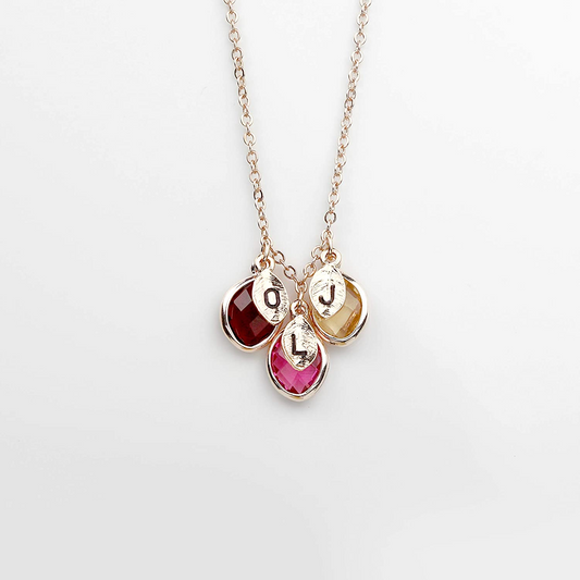925 Sterling Silver Personalized Birthstone Necklace