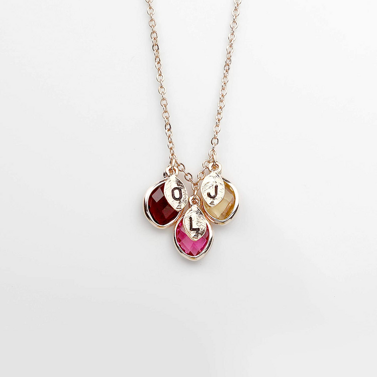 925 Sterling Silver Personalized Birthstone Necklace