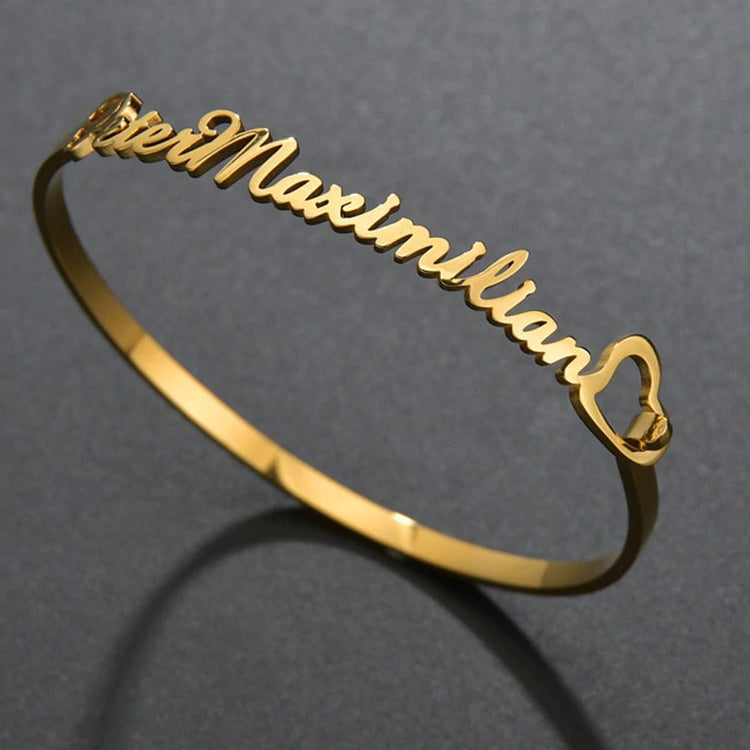 925 Sterling Silver Personalized Name Bangles