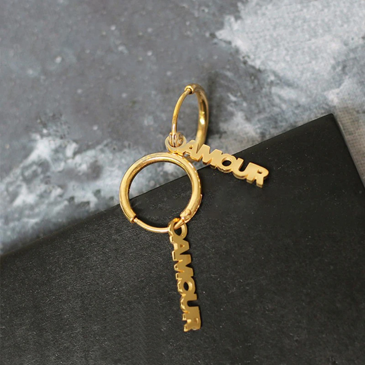 925 Sterling Silver Personalized Name Earrings Eardrop