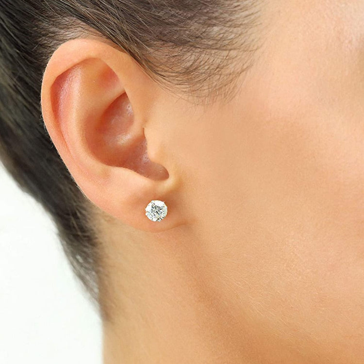 925 Sterling Silver Cubic Zirconia Stud Earrings