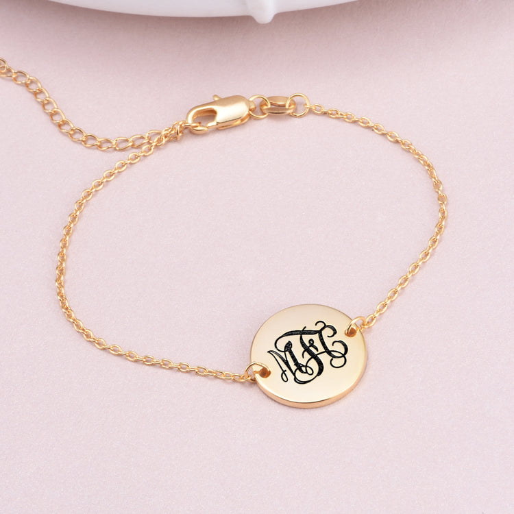 925 Sterling Silver Personalized Oval Name Bracelet Length 6�.5�Nameplate Bracelet - onlyone