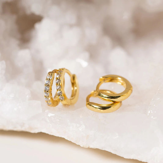Mini Huggie Hoop Earring 925 Sterling Silver Small Hoop Earrings - onlyone