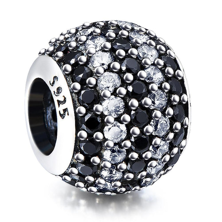 925 Sterling Silver Colorful Cubic Zirconia Charm For Bracelet and Necklace