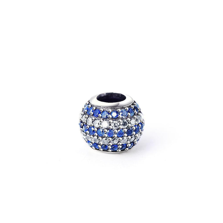 925 Sterling Silver Colorful Cubic Zirconia Charm For Bracelet and Necklace