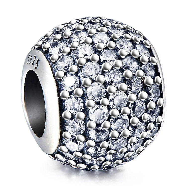 925 Sterling Silver Colorful Cubic Zirconia Charm For Bracelet and Necklace
