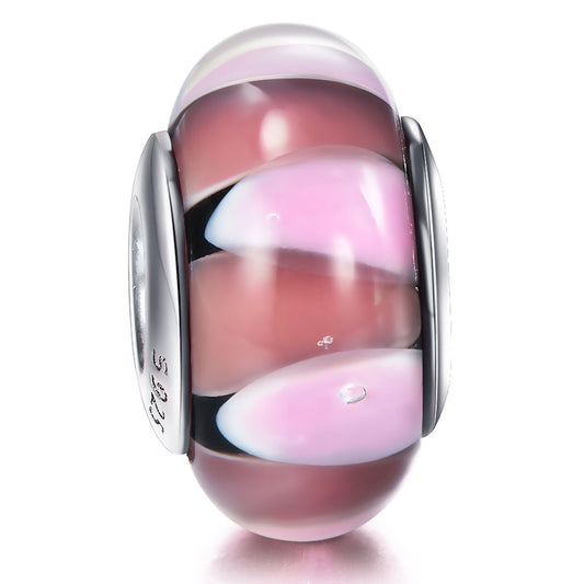 925 Sterling Silver Murano Glass Charm for Bracelet and Necklace - onlyone