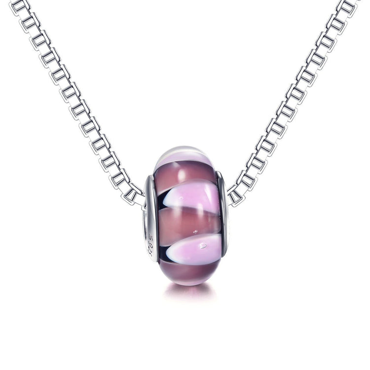 925 Sterling Silver Murano Glass Charm for Bracelet and Necklace - onlyone