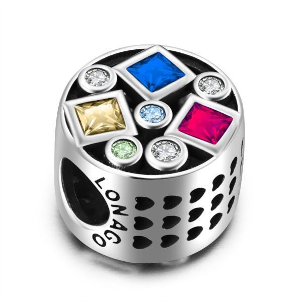 Sterling Silver Colorful Charm Fit for Bracelet and Necklace - onlyone