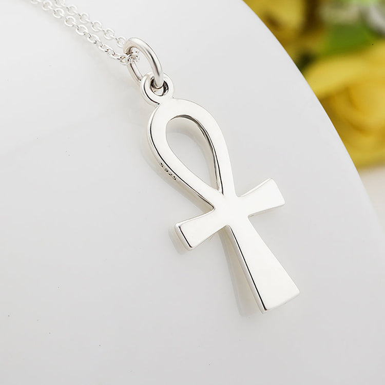 925 Sterling Silver Religious ANKH Cross Egyptian Peace Faith Necklace - onlyone