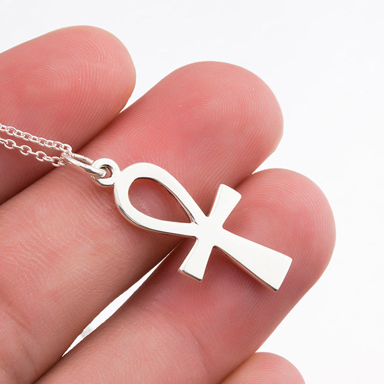 925 Sterling Silver Religious ANKH Cross Egyptian Peace Faith Necklace - onlyone