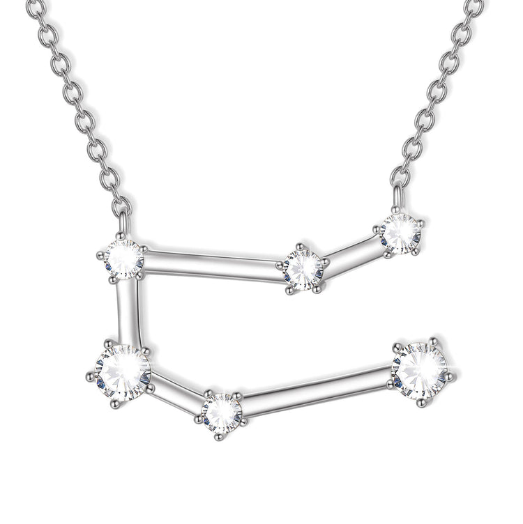 925 Sterling Silver Zodiac Jewelry Celestial Non-Personalized Constellation Necklace