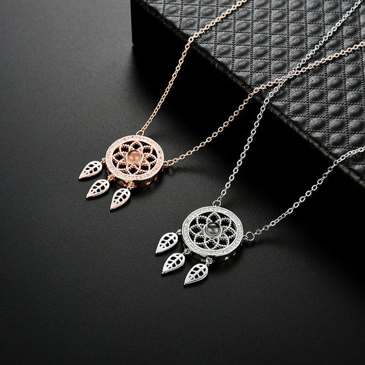 925 Sterling Silver I Love You in 100 Languages Dreamcatcher Style Romantic Love Memory Gift for Her - onlyone