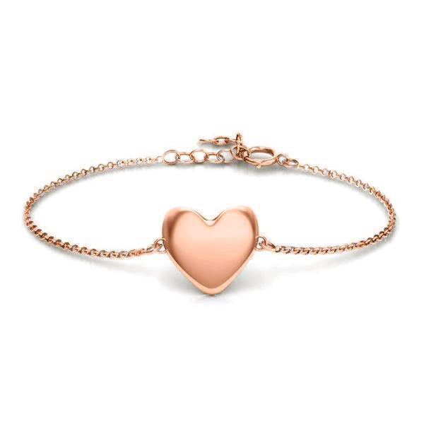 925 Sterling Silver Personalized Engraved Sweet Heart Bracelet Length 6�7.5�- onlyone