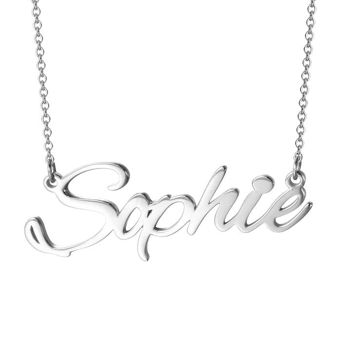 "Sophie"Style 10K/14K Gold Personalized Name Necklace Adjustable 16" - 20" White Gold/Yellow Gold/Rose Gold - onlyone