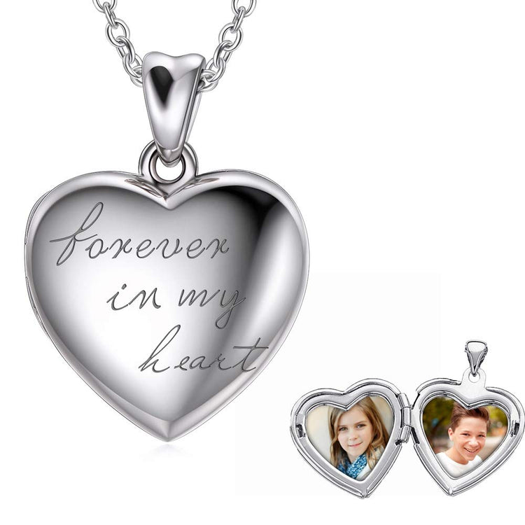 925 Sterling Silver Heart Photo Locket