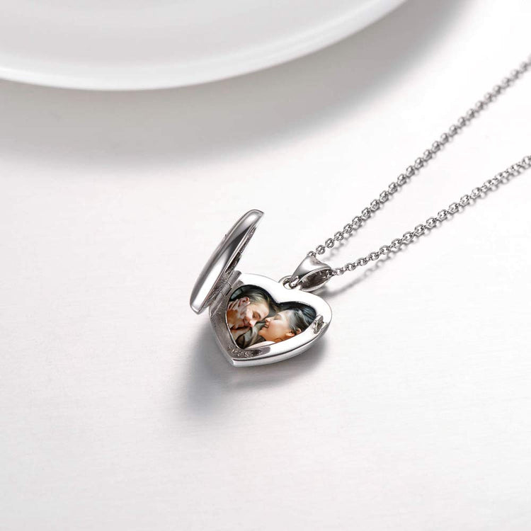 925 Sterling Silver Heart Photo Locket