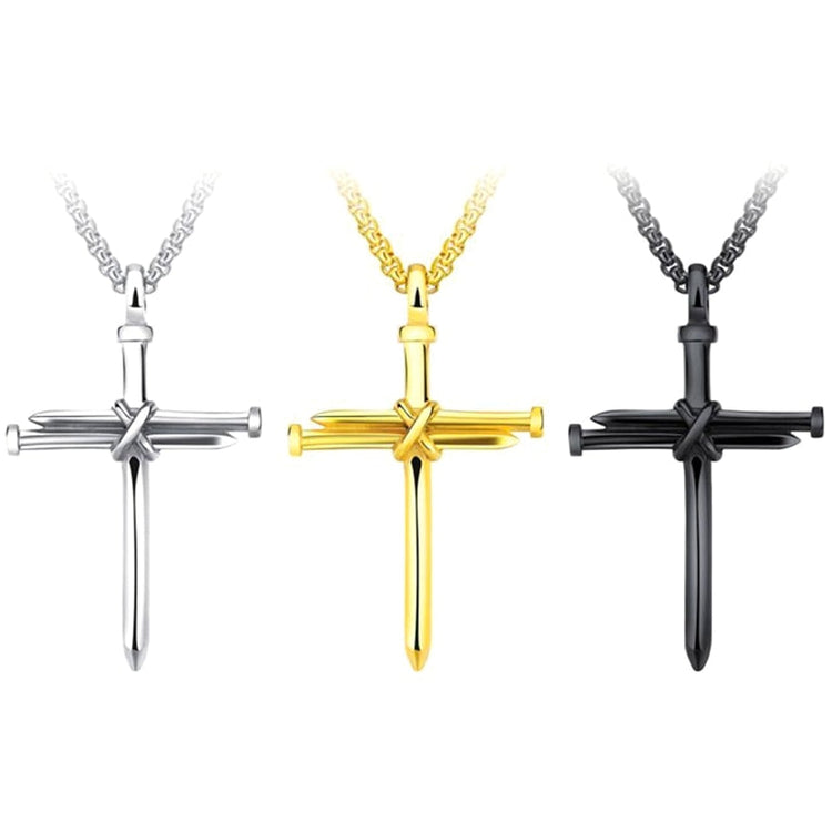 925 Sterling Silver Cross Jewelry Nail Rope Cross Pendant Necklace - onlyone