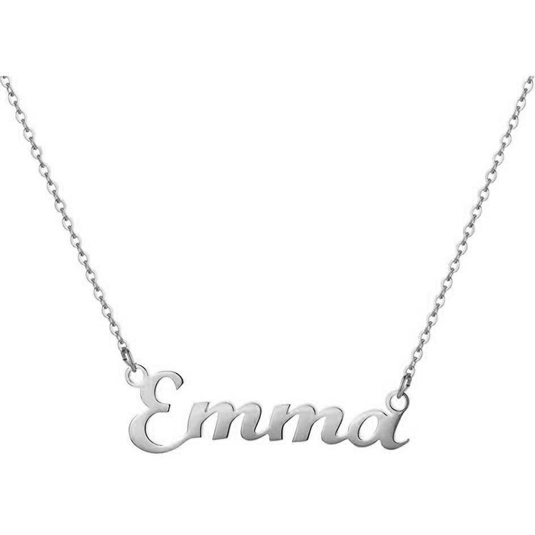 925 Sterling Silver Tiny Gold Personalized Emma Name Necklace